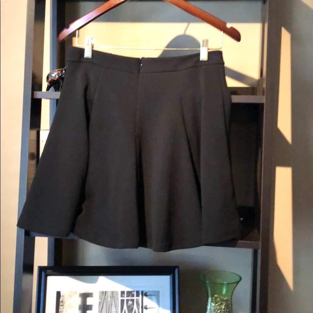 High waisted black skirt